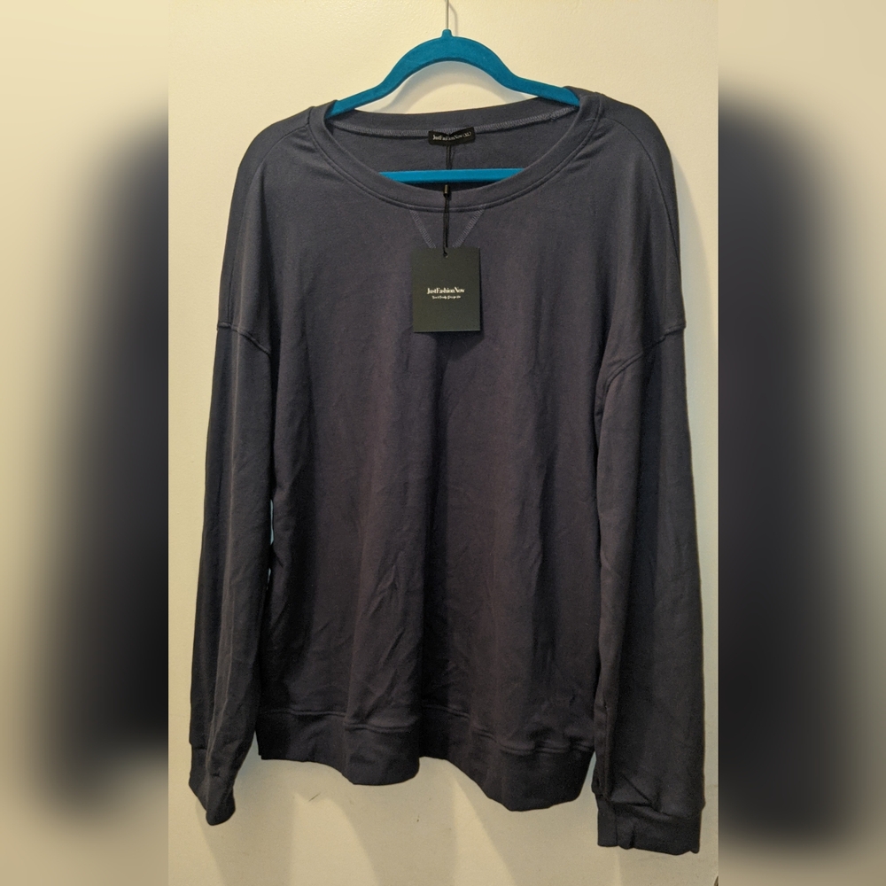 Just Fashion Now Navy Blue Sweatshirt